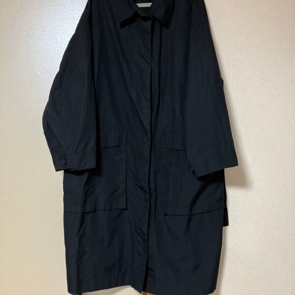 ユニクロUNIQLO ロングコート 黒ベルト付き