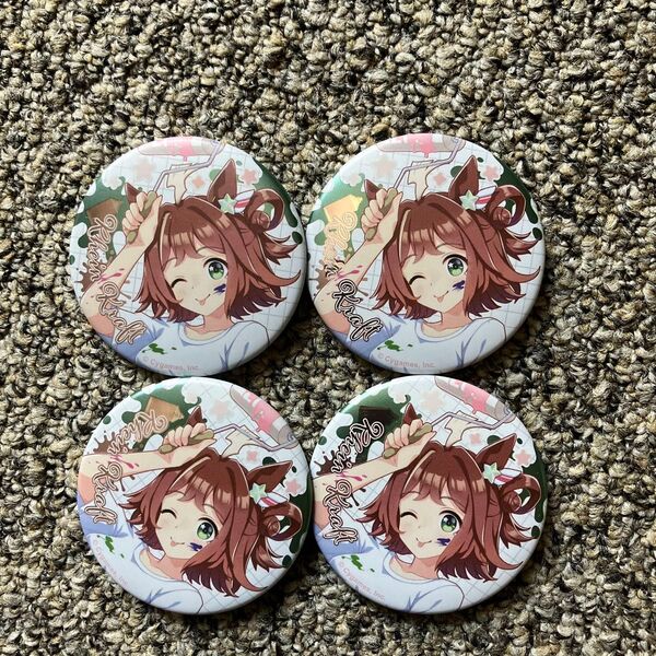 ウマ娘 バンダイナムコ ゴージャス缶バッジ ラインクラフト 白 4個セット