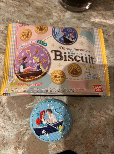 ディズニー刺繍缶バッジ リトルマーメイド アリエル