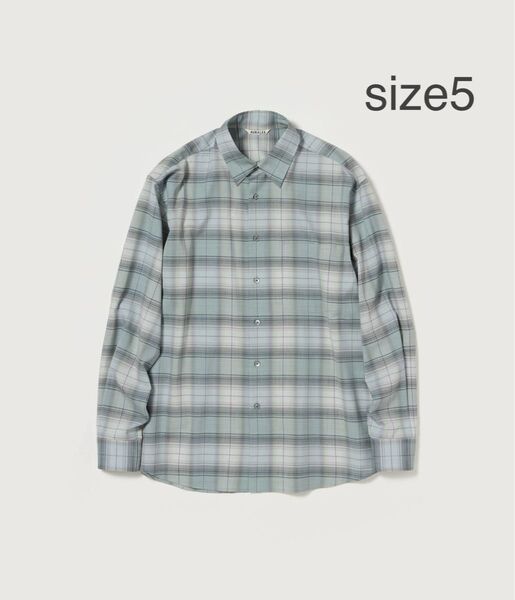 AURALEE SUPER LIGHT WOOL CHECK SHIRT 5
