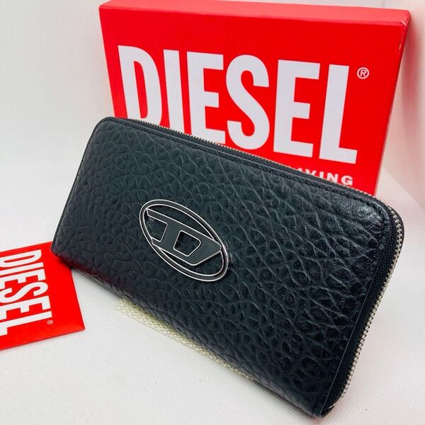 訳あり DIESEL ディーゼル ラウンドジップ 長財布 財布 レザー 304