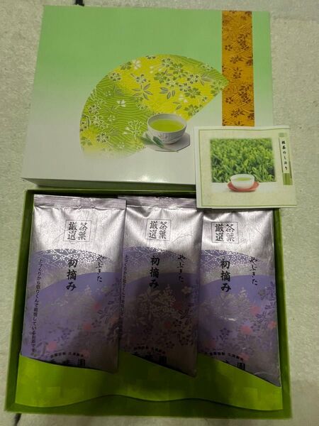 100g×3個 茶葉厳選 やぶきた初詰みお茶 煎茶 国産茶葉