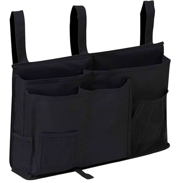ベッドサイド収納 ウォールポケット ブラック 小物入れベビーベット