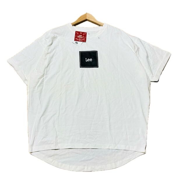 タグ付き Lee リー ボックスロゴ 半袖Tシャツ ホワイトロゴマーク Lサイズ