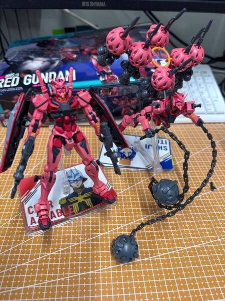 HG 赤いガンダム 機動戦士Gundam GQuuuuuuX ガンプラ ジークアクス赤いガンダム素組2機ビットパーツ素組品6つ他