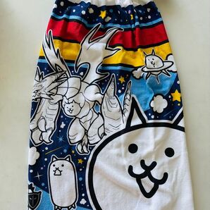 【新品】にゃんこ大戦争♪ 80cm丈 ラップタオル 巻きタオル プールタオル スナップタオル スイミング