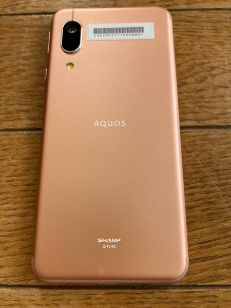 au SHARP AQUOS SHV48 ピンク simロック未解除