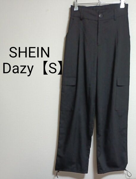 SHEIN Dazy カーゴパンツ 黒 S 春夏向け