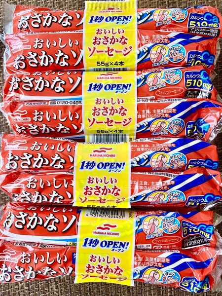 マルハニチロ おいしいおさかなソーセージ 55g×16本セット 魚肉ソーセージ 栄養機能食品(カルシウム)