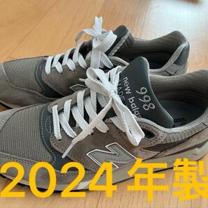 ニューバランス new balance U998 GR グレー アメリカ製 27.5cm 9.5 D 元箱 タグ有り 美品