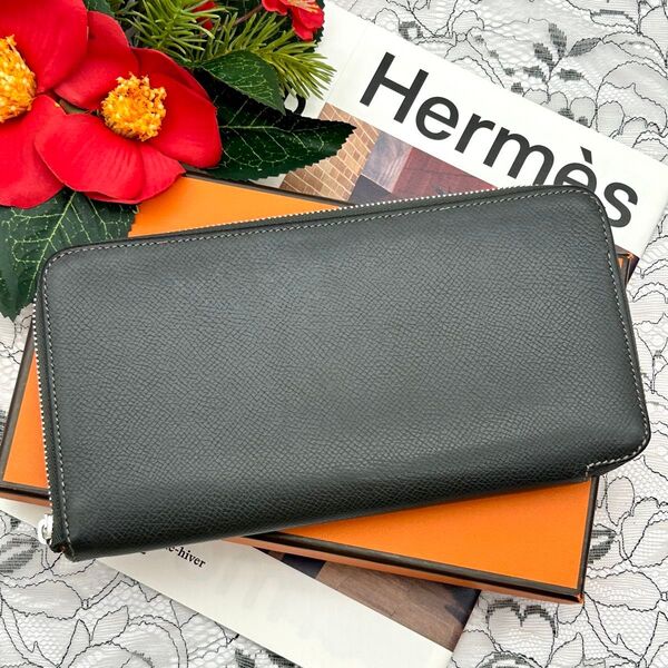 ★美品★ HERMES アザップ シルクイン ロング 長財布
