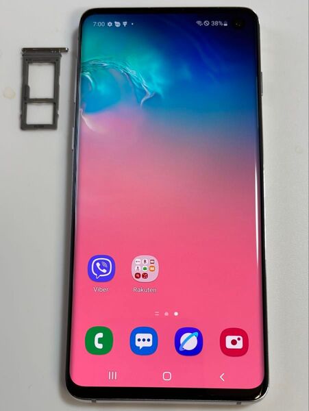 液晶綺麗 Galaxy S10 SM-G973C プリズムホワイト SAMSUNG 楽天モバイル 国内版SIMフリー