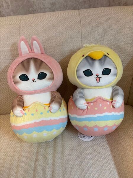 【新品未使用】タグ付き モフサンド big イースターにゃんぬいぐるみ 2個セット