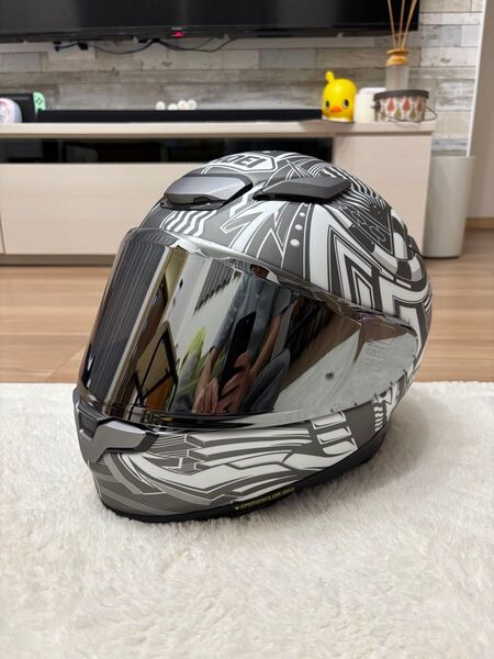 SHOEI純正 CWR-F2 ソフトスモークシルバーミラーシールド ドライレンズ付き
