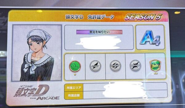 頭文字 カード フルチケ7枚 DAC 頭文字D THE ARCADE aime カード イニシャルD 名前変更可 アーケード