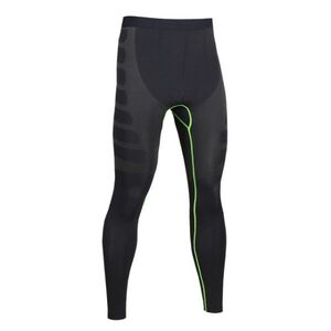 送料無料 新品 ランニングウェア ロングタイツ メンズ XLサイズ ブラック グリーン パンツ トレーニング スポーツ アウトドア 加圧 6020