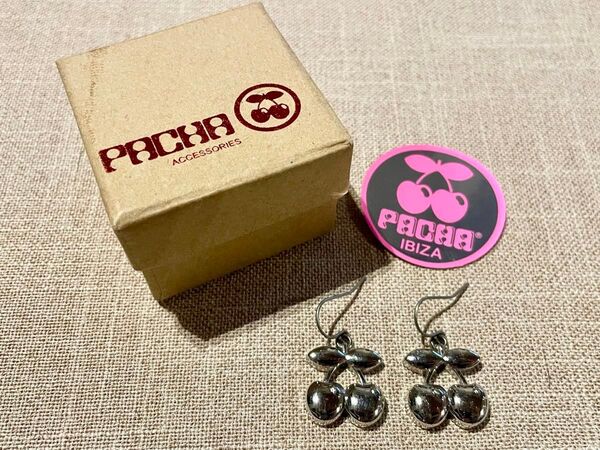 新品同様【PACHA】チェリーピアス シルバー イビザ さくらんぼ