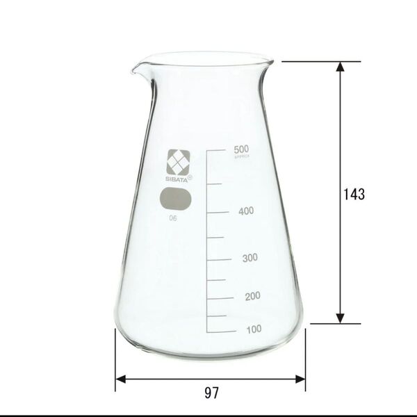 柴田科学 コニカルビーカー 500ml 10個セット