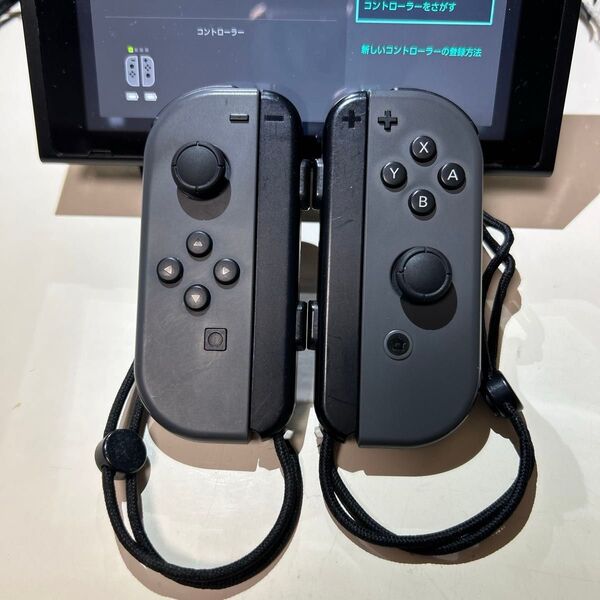 Nintendo Switch Joy-Con ニンテンドー スイッチ ジョイコン 正常動作品 ストラップ付き グレー