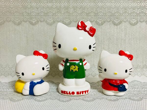 昭和キティちゃん 貯金箱 3点セット 1976年 1984年 当時物 SANRIO サンリオ ハローキティ