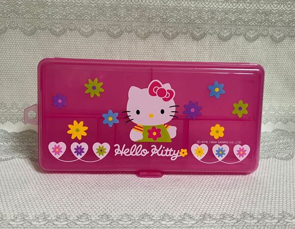 平成 キティちゃん 2段小物入れ プラケース カオハナ 1994年 90s 当時物 SANRIO サンリオ ハローキティ
