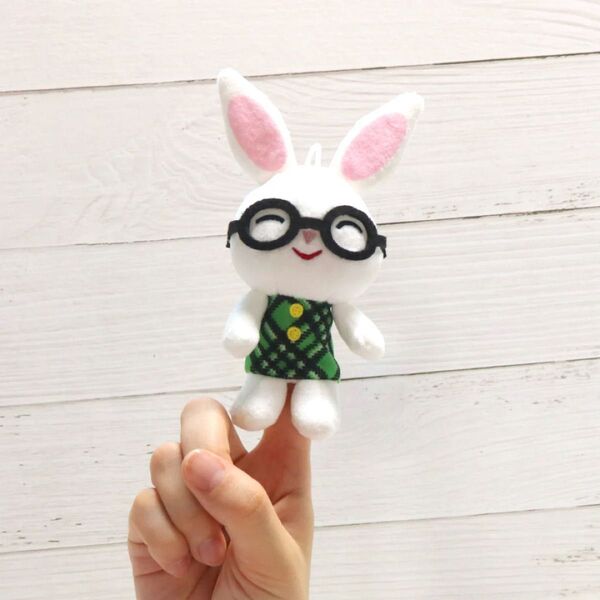 めがねうさぎ うさこ 絵本の指人形 限定商品