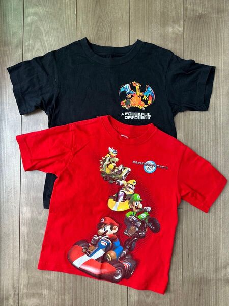 マリオカート ポケモン Tシャツ 2枚セット 120 半袖 トップス