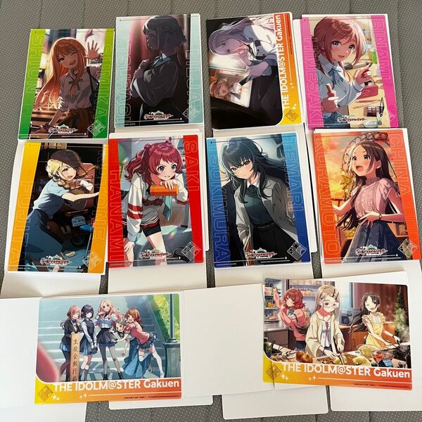 学園アイドルマスター クリアビジュアルポスター ガシャポン 10枚セット ガチャ 学マス