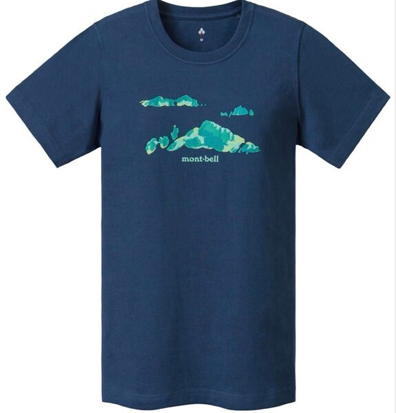 新品未使用 mont-bell モンベル ペアスキンコットン T Women's 新緑の山 XSサイズ