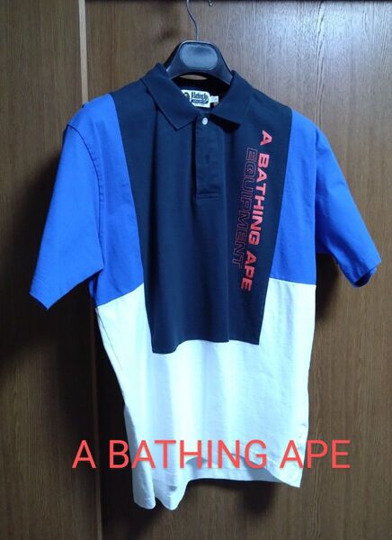 A BATHING APE アベイシングエイプ ポロシャツ Lサイズ大きめ 美品