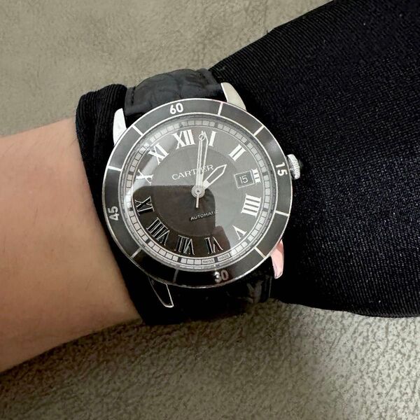 【OH済】最終価格 CARTIER WSRN0003 ロンド クロワジエール ドゥ カルティエ 自動巻き 100m防水 ダイバー
