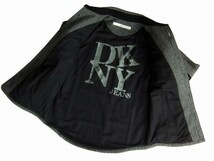 美品*DKNY JEANS ダナキャランジーンズ*濃グレー系*メンズ*5釦*厚手ウールジャケット*M*秋冬_画像3