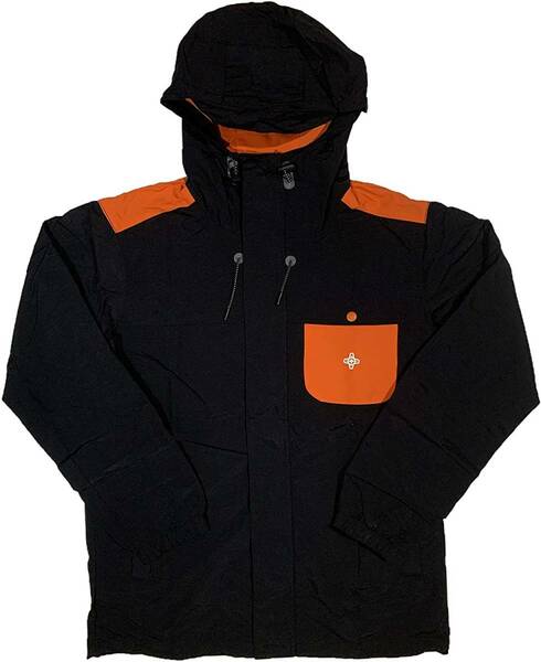 ADDICT PENNINE SMOCK アディクト ペネン スモーク ジップアップ マウンテンジャケット（ブラック/オレンジ） (M) 【並行輸入品】