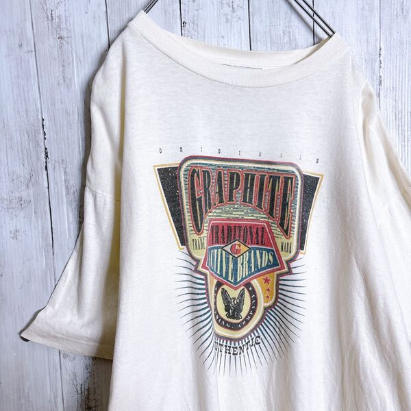【入手困難】1990s ビンテージ GRAPHITE TRADITIONAL ACTIVE BRANDS Tシャツ古着 #1245