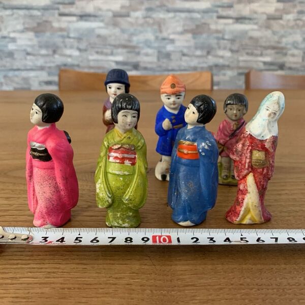 射的人形 昭和レトロ 大正ロマン 7体
