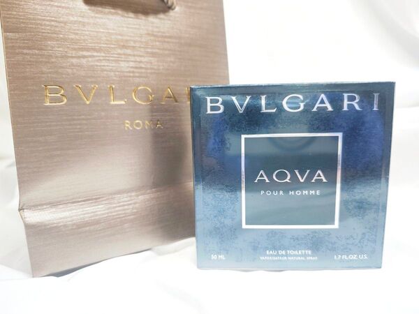 【未開封】【日本語表記】BVLGARI ブルガリ AQVA アクア プールオム POUR HOMME アクアオードトワレ 50ml