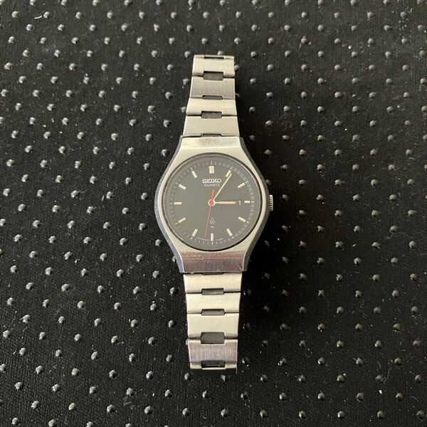 SEIKO セイコー QZ ブラック文字盤 ビンテージ系レディース腕時計 2623-160B 稼動品 電池交換済