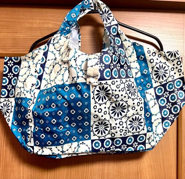 motto!! イイコト マチ広ショッピングバッグ★エコバッグ折りたたみコンパクト大容量おしゃれ花柄和柄風