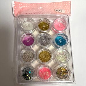 【クーポンで1,500円】12個セット ネイルアート ラメ ブリオン ホログラム デコパーツ まとめ売り★レジンにも!