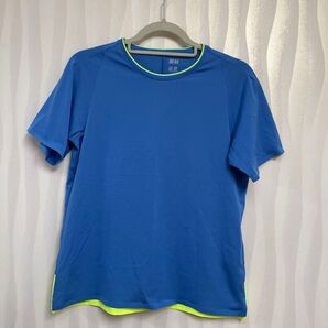 ユニクロ ドライEXクルーネックTシャツ ブルー