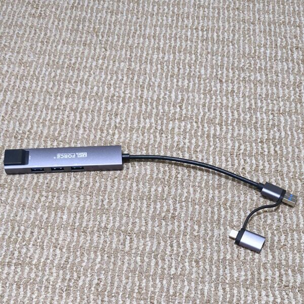 USBハブusb-c/a lanケーブル