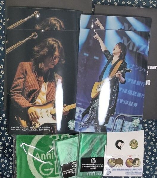 GLAYくじ ポスタータオルパスポートケースピンズ TAKURO