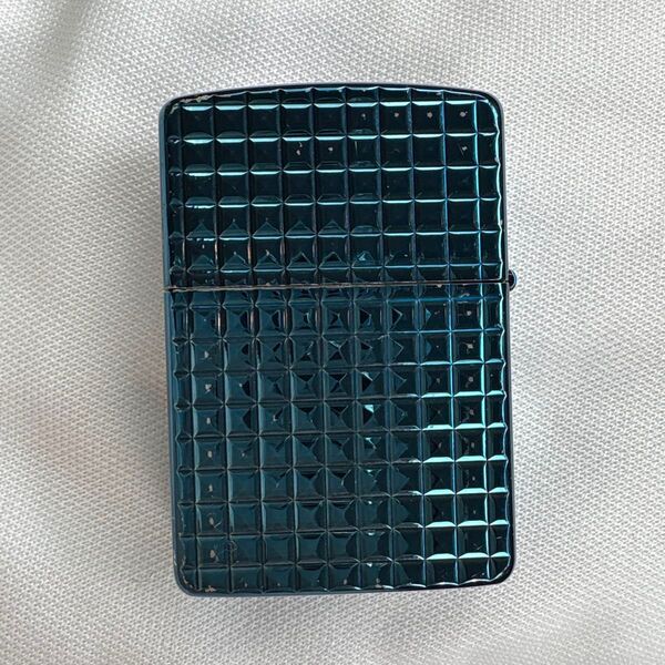 06年 zippo ブルーチタン アーマー ダイヤカット 本体のみ ジッポー