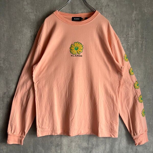 XLARGE エクストララージ FLOWER LOGO プリント ロンT L