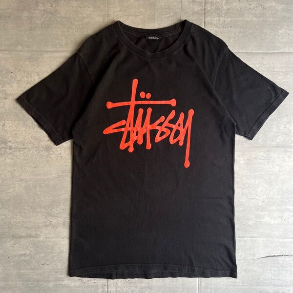 STUSSY ステューシー ショーンフォントロゴ ビックプリント Tシャツ S