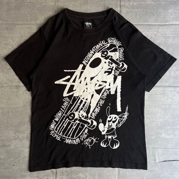 STUSSY × SKOLOCT 限定コラボ プリントTシャツ 激レア Sサイズ