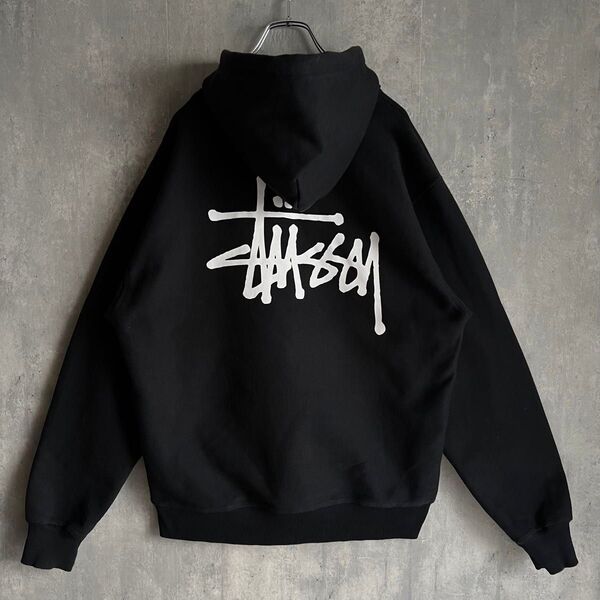STUSSY ステューシー ショーンフォントロゴ プルオーバーフーディー M