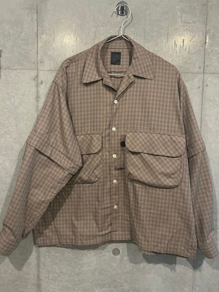 DAIWA PIER39 TECH SPORTS OPEN COLLAR SHIRTS ダイワピア39 サイズS グレージュ