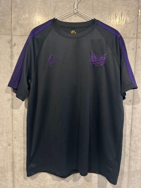 Needles BEAMS 別注 24SS ゲームシャツ ニードルズ Tシャツ GAME SHIRT パピヨン トラックパンツ 黒