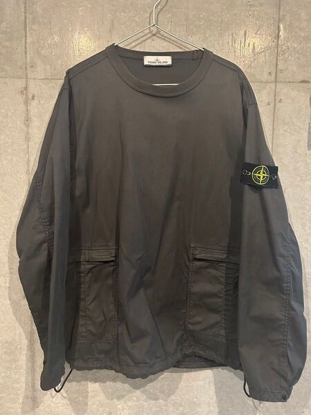 STONE ISLAND ストーンアイランド ロンT スウェット 黒 サイズL プルオーバー ブラック 長袖 シャツ クルーネック